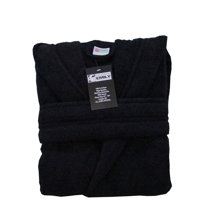 Terry Towelling Dressing Gown 100% Cotton Bathrobe Unisex 15