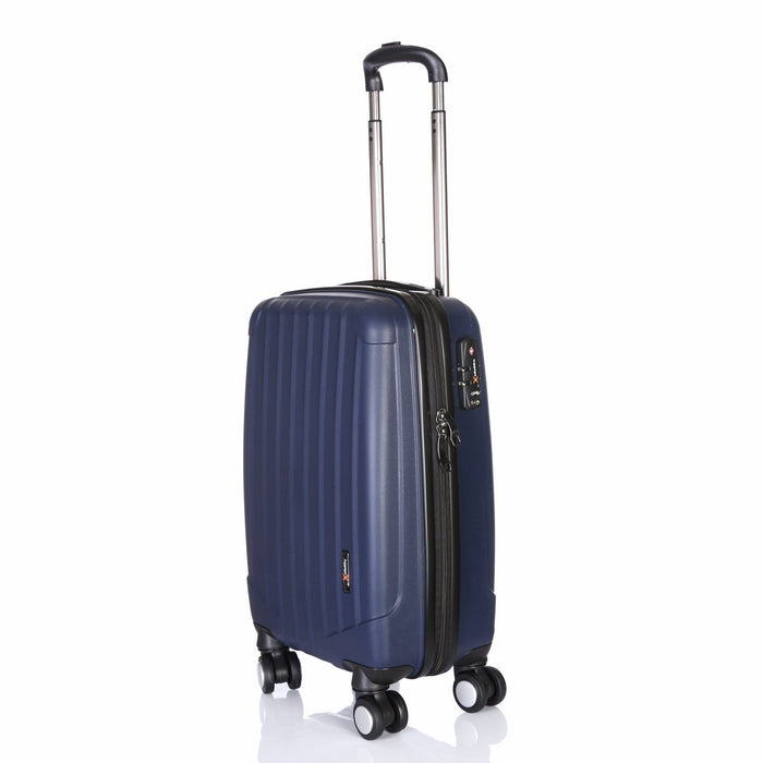 Hard Shell Cabin Suitcase 53x33x18cm 4 Double Spinner Wheels