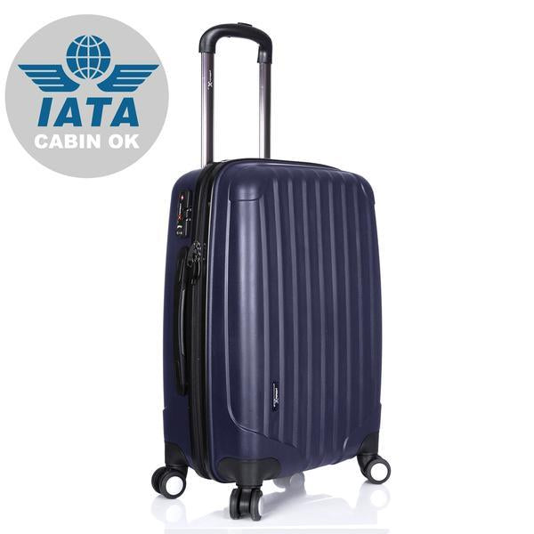 Hard Shell Cabin Suitcase 53x33x18cm 4 Double Spinner Wheels