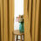 90" x 54" Blackout Eyelet Ochre Yellow Curtains Two Tie Backs Included