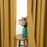 Pair of Blackout Ochre Yellow Eyelet Curtains 90" x 108" Two Tie Backs Included