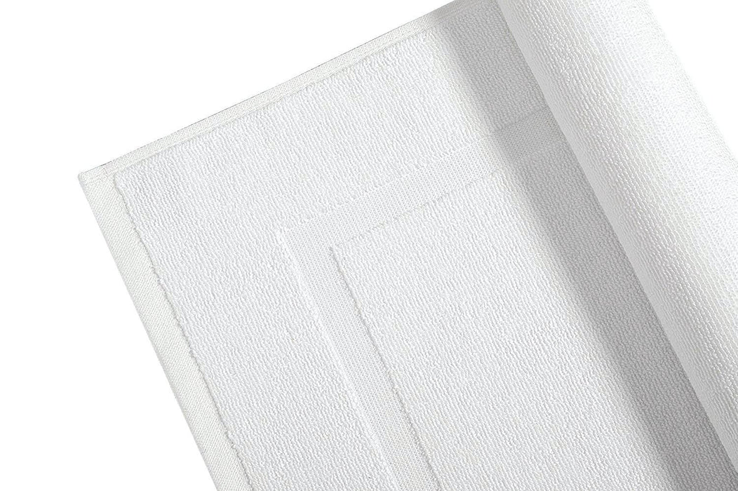 Extra Long Thick White Bath Mats 50 x 100cm 100% Cotton 1000gsm