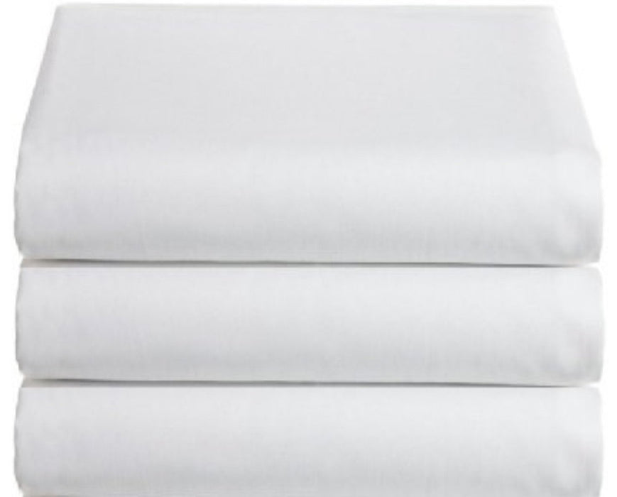 Emperor Extra Large Flat Sheet 100% Cotton Percale 200Tc White
