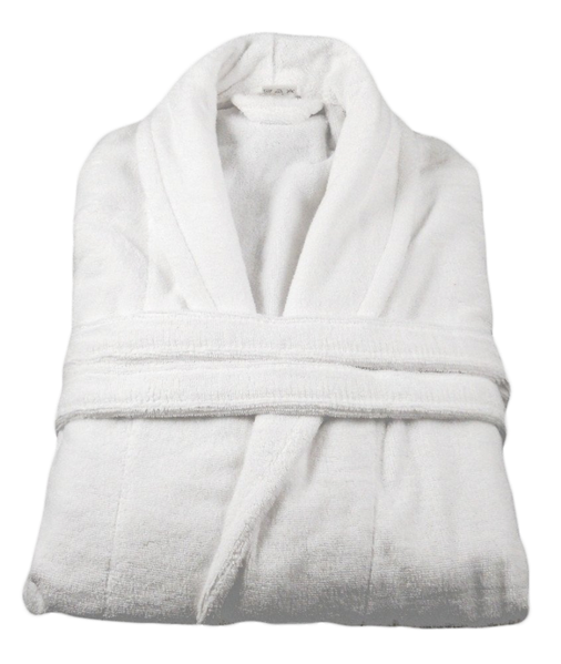 8 Pack Wholesale 100% Cotton White Bathrobes Dressing Gowns