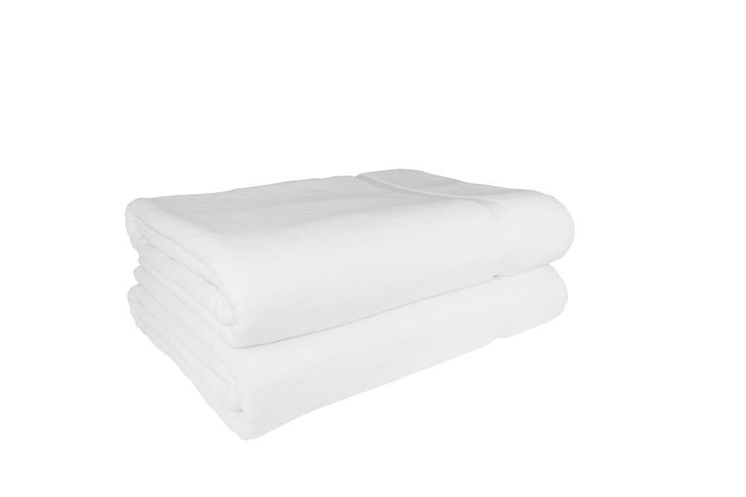 Wholesale White Bath Towels 650 GSM 70 x 130cm 100% Cotton