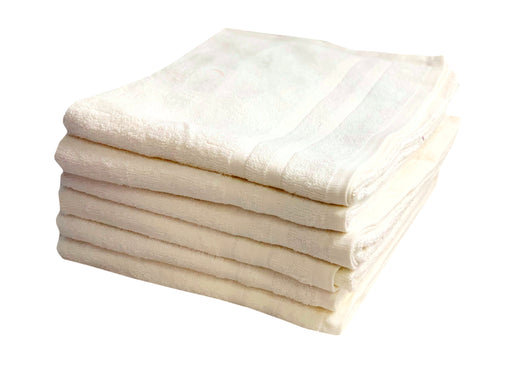 Cream Bath Towels 65 x 130cm 100% Cotton 450 gsm Packs of 3, 12 & 48
