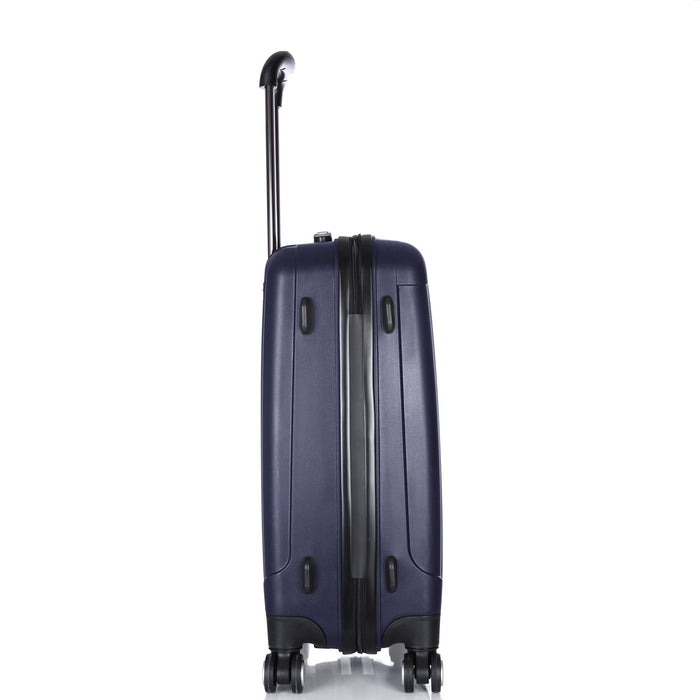 Hard Shell Suitcase Set of 3 Navy Blue Luggage X 4 Double Spinner Whe factory2u