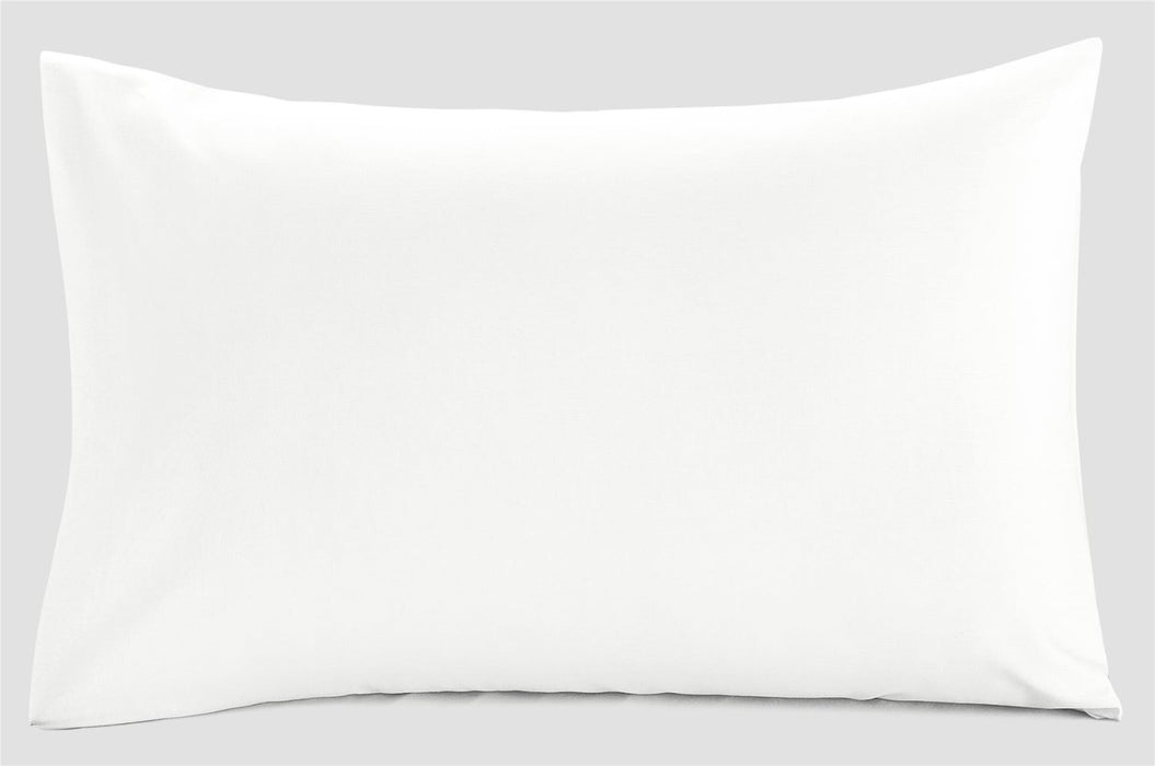 300 TC 100% Cotton Sateen White Super Kingsize Pillowcases Pair