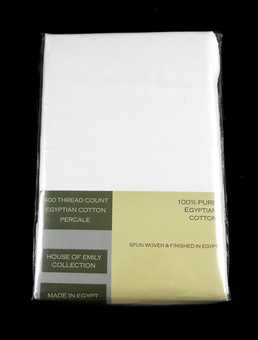 Egyptian Cotton Emperor Fitted Sheet White 12" Deep 400Tc