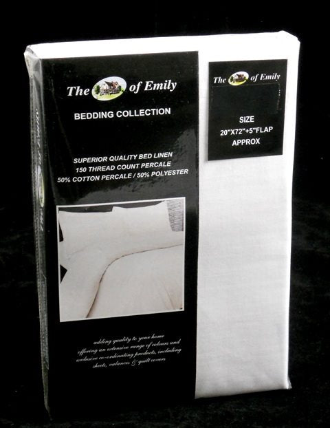 Extra Long Pillow Case 6 FT Length White Polycotton