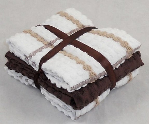 Chocolate Brown Tea Towels 100% Cotton Pack of 6