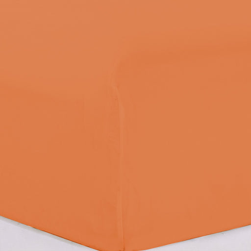 Brushed Microfibre Fitted Sheet 12" Extra Deep Superking Size Burnt Orange